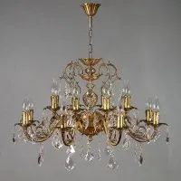 Люстра AMBIENTE by Brizzi Alicante 8888/8+8 AB Leaf Crystal