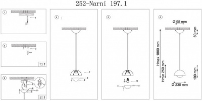 Подвесной светильник Narni Narni 197.1 bianco