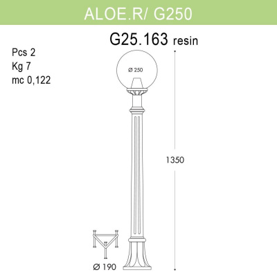 Уличный светильник Fumagalli Aloe.R/G250 G25.163.000.BXE27