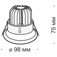 Встраиваемый светильник Maytoni DL031-2-L12W