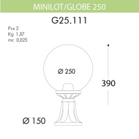 Уличный светильник Fumagalli Minilot/G250 G25.111.000.BZE27