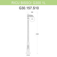 Уличный фонарь Fumagalli Ricu Bisso/G300 1L G30.157.S10.BZE27