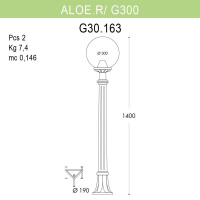 Уличный светильник Fumagalli Aloe R/G300 G30.163.000.WXE27