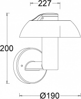 Настенный светильник уличный SPRIL W2251S R