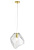 Светильник подвесной Crystal Lux NUESTRO SP1 GOLD/TRANSPARENT