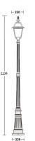 Наземный фонарь FARO-FROST L 91109fL Bl