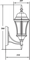 Настенный фонарь уличный ASTORIA 1 L 91301L Bl