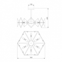 Потолочная люстра Origami 60121/6 латунь