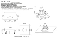 Светильник встраиваемый Crystal Lux CLT 003C1 BL