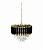 Хрустальная подвесная люстра Lumina Deco Funneli LDP 6003-400 BK+F.GD