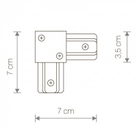 Коннектор Profile L-connector 9456