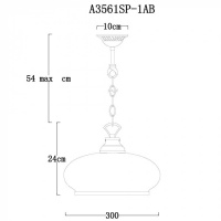 Подвесной светильник Armstrong A3561SP-1AB
