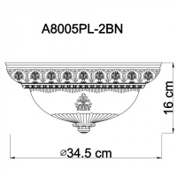 Потолочный светильник Piatti A8005PL-2BN