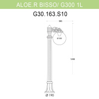 Уличный светильник Fumagalli Aloe.R/Bisso/G300 1L G30.163.S10.BXE27