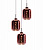 Подвесной светильник Lumina Deco Alacosmo LDP 6811-3 RD R.GD