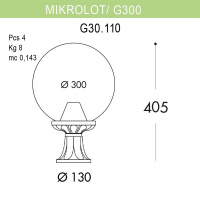 Уличный светильник Fumagalli Mikrolot/G300 G30.110.000.BXE27