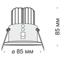 Встраиваемый светильник Maytoni DL034-2-L12B