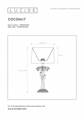 Интерьерная настольная лампа Extravaganza Coconut 10505/81/02